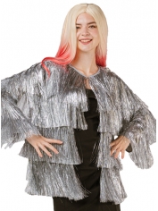 Silver Tinsel Jacket 70s Disco Costumes - 70s Costumes
